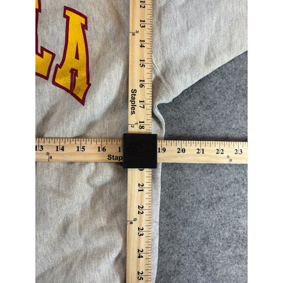 Vintage 90s Loyola University Chicago Crewneck Sweatshirt Mens Small Gray Yellow - Picture 6 of 8